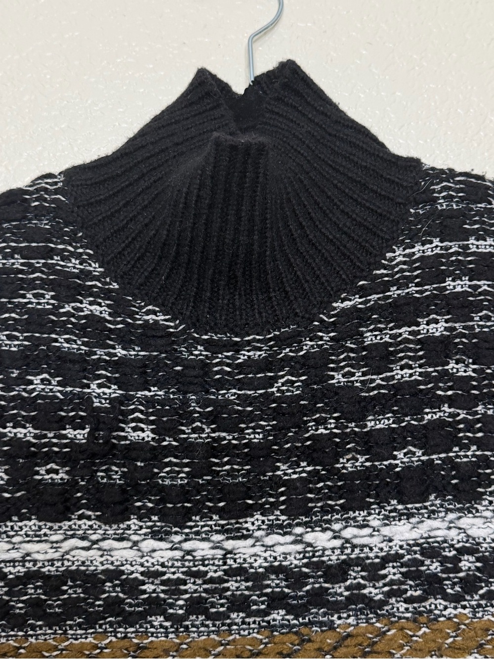 Madewell Tribal Alpaca Wool Sweater Vest Fair Isle Turtle Neck Size XS - Picture 5 of 11